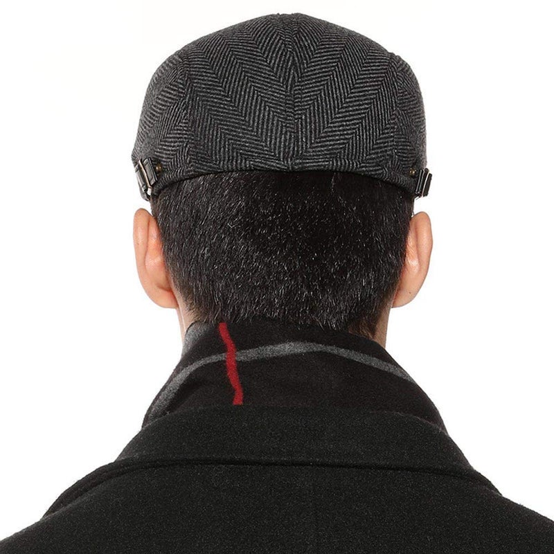 Sumolux Mens Newsboy Cap Winter Beret Hat Cabbie Flat Cap - Image 3